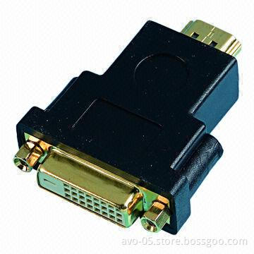 HDMI Adapter, HDMI Male to DVI Female, Supports 1,080p Resolution, Nickel-plated